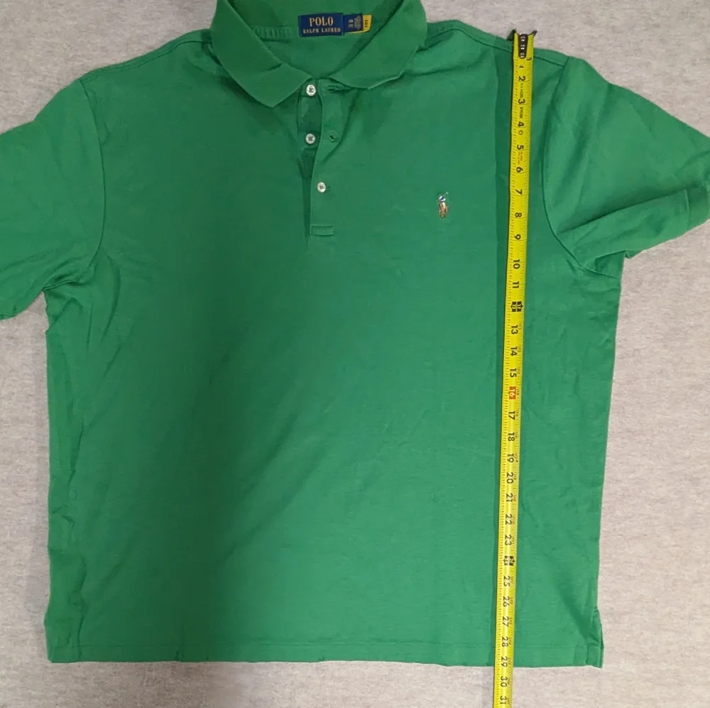 Polo Ralph Lauren Kelly Green Men's 100% Cotton Polo Shirt W Embroidered Logo 2X